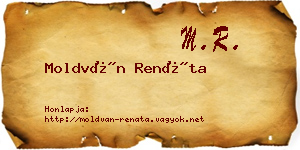 Moldván Renáta névjegykártya